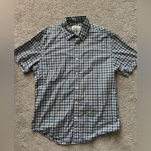 Men’s California Shirt Co. Blue Plaid Casual Shirt- Size Large